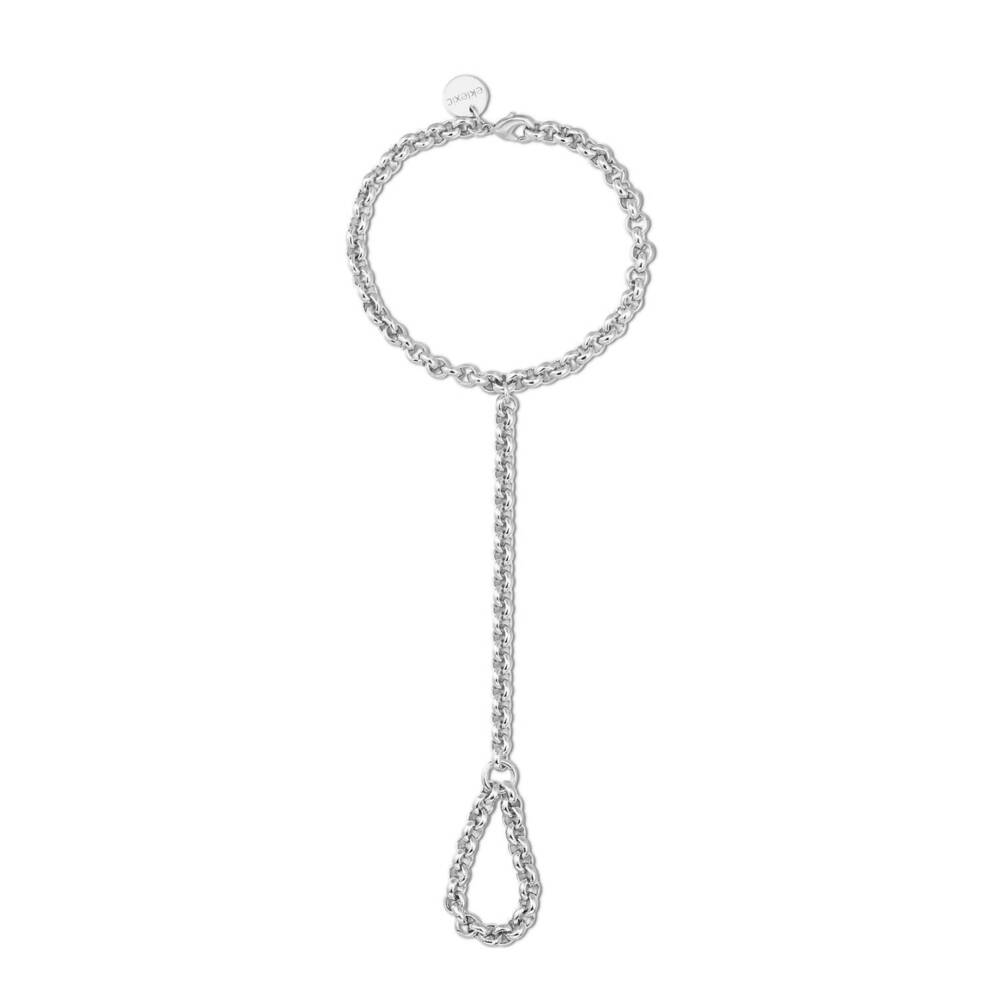 NEW EKLEXIC women's raya hand chain bracelet in silver